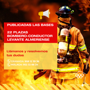 Bases convocatoria 22 plazas bombero conductor en el levante almeriense